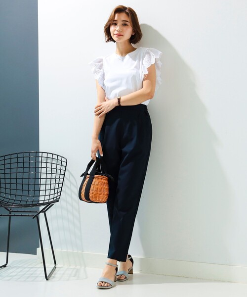 B:MING by BEAMS（ビーミングバイビームス）の「【6色展開】B:MING by BEAMS / スタイルフリー テーパードパンツ 24SS（スラックス・レディース・ピンク/ネイビー/オフホワイト/ブラック/ブラウン系その他/ブルー系その他2・XS/S/M/L/O）」の17枚目の写真
