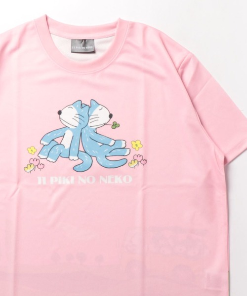 salle de bal(サルデバル)の「11ぴきのねこ ドライメッシュTシャツ WNI TEE(Tシャツ/カットソー・レディース・ホワイト/ライトグリーン/ピンク/ネイビー・FREE)」の4枚目の写真