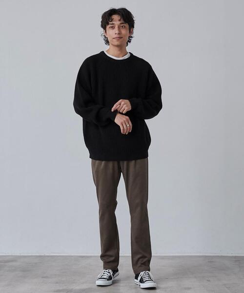 coen（コーエン）の「極楽フラノテーパードタックイージーパンツ（スラックス・メンズ・ライトグレー/ブラウン/ブラック/ダークグレー・XL/L/S/M）」の8枚目の写真
