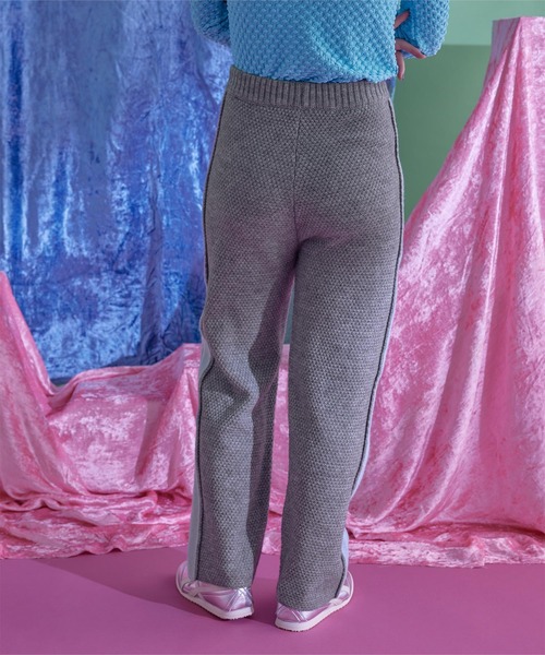 miette(ミエット)の「アルパカタッチ配色サイドラインニットパンツ(その他パンツ・レディース・グレー/ネイビー/ベージュ・FREE)」の5枚目の写真