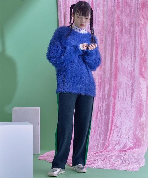 miette(ミエット)の「アルパカタッチ配色サイドラインニットパンツ(その他パンツ・レディース・グレー/ネイビー/ベージュ・FREE)」の10枚目の写真