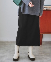 裏微起毛やわらかストレッチ素材動けるタイトスカート