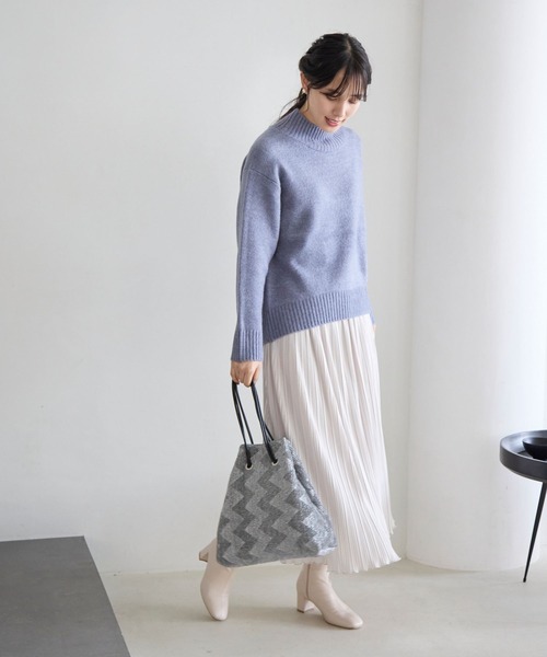 GLOBAL WORK（グローバルワーク）の「フワフワHug meセットアップ/906889（ワンピース・レディース・グレー系その他3/ブルー系その他6/ブラック/ベージュ/グレイッシュベージュ・LARGE/MEDIUM）」の12枚目の写真