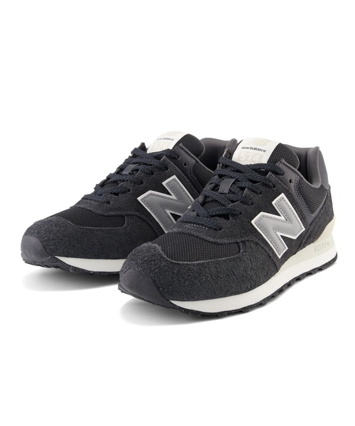574 ニューバランス 27.0cm/スエード 灰 グレー 青 ブルー スニーカー newbalance 中古 古着 メンズ yy8670 NEW BALANCE（ニューバランス）の「574（スニーカー）」 - WEAR