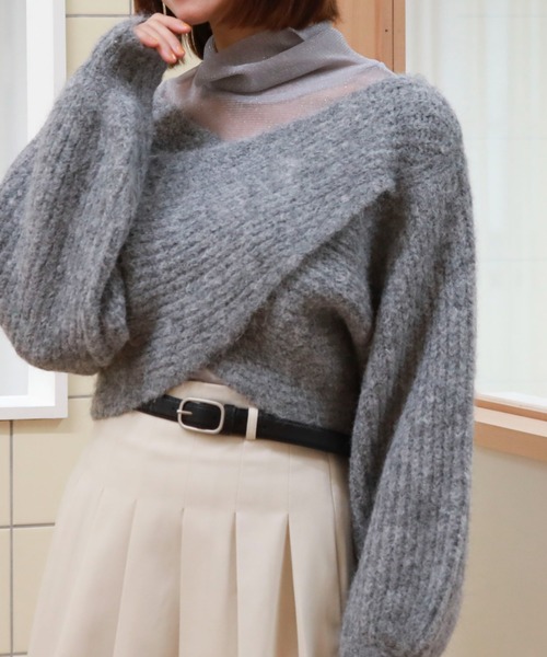 archives（アルシーヴ）の「ハイネックラメチュールTOPS（Tシャツ/カットソー・レディース・アイボリー/ブラック/グレー・MEDIUM）」の3枚目の写真