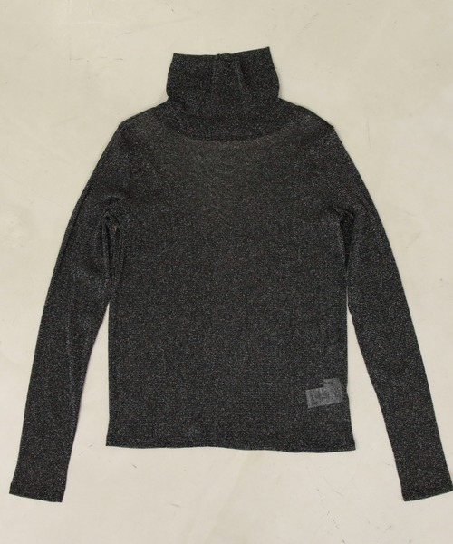 archives（アルシーヴ）の「ハイネックラメチュールTOPS（Tシャツ/カットソー・レディース・アイボリー/ブラック/グレー・MEDIUM）」の2枚目の写真