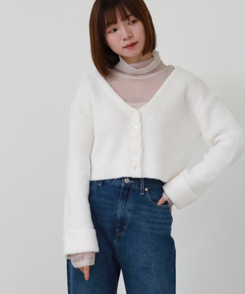 archives（アルシーヴ）の「ハイネックラメチュールTOPS（Tシャツ/カットソー・レディース・アイボリー/ブラック/グレー・MEDIUM）」の6枚目の写真