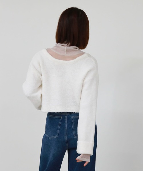 archives（アルシーヴ）の「ハイネックラメチュールTOPS（Tシャツ/カットソー・レディース・アイボリー/ブラック/グレー・MEDIUM）」の8枚目の写真