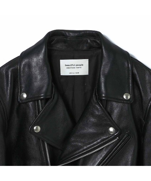beautiful people(ビューティフルピープル)の「beautiful people vintage leather THE/ a riders jacket 1001402821(ライダースジャケット・メンズ・ブラック・X-LARGE)」の3枚目の写真