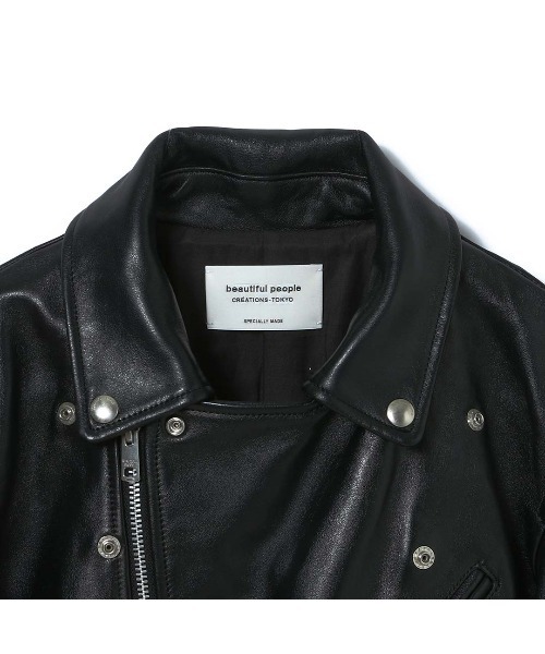 beautiful people(ビューティフルピープル)の「beautiful people vintage leather THE/ a riders jacket 1001402821(ライダースジャケット・メンズ・ブラック・X-LARGE)」の4枚目の写真