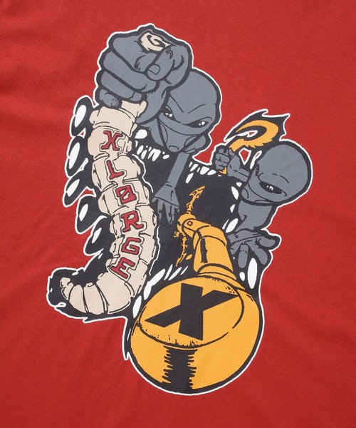 XLARGE（エクストララージ）の「ALIENS L/S TEE（Tシャツ/カットソー・メンズ・レッド/ブラック/ホワイト・XL/M/S/L）」の6枚目の写真