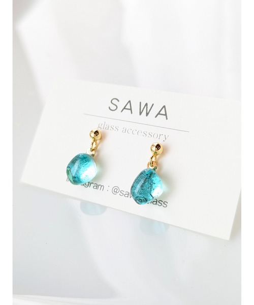 tone(トーン)の「【sawa】ゆれる一粒イヤリング(MA)(イヤリング・レディース・ライム/グリーン/ラベンダー/スカイブルー/ブラウン系その他/ブルー/クリア/ターコイズブルー・FREE)」の22枚目の写真