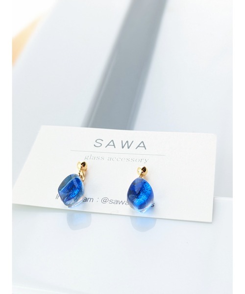 tone(トーン)の「【sawa】ゆれる一粒イヤリング(MA)(イヤリング・レディース・ライム/グリーン/ラベンダー/スカイブルー/ブラウン系その他/ブルー/クリア/ターコイズブルー・FREE)」の19枚目の写真