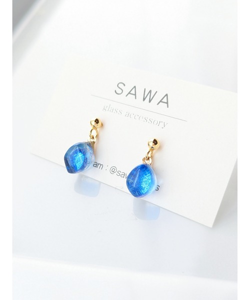 tone(トーン)の「【sawa】ゆれる一粒イヤリング(MA)(イヤリング・レディース・ライム/グリーン/ラベンダー/スカイブルー/ブラウン系その他/ブルー/クリア/ターコイズブルー・FREE)」の17枚目の写真