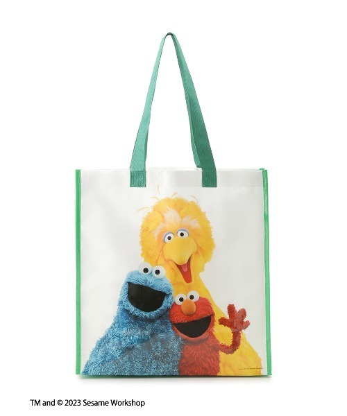 SESAME STREET(セサミストリート)の「ショッピングバッグM(エコバッグ/サブバッグ・レディース・グリーン・FREE)」の1枚目の写真
