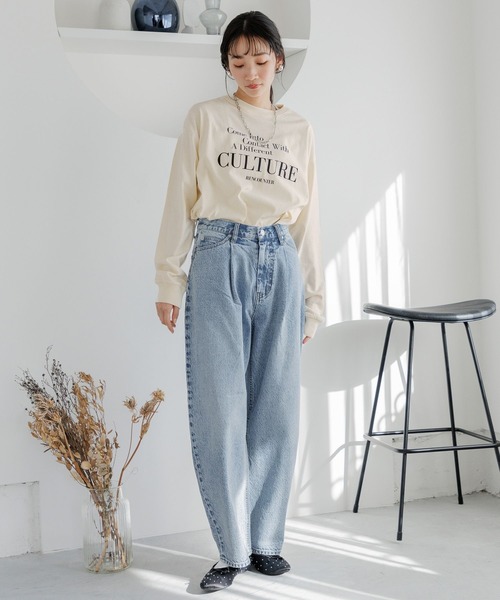 LOWRYS FARM(ローリーズファーム)の「spaceカコウプリントLS 992837(Tシャツ/カットソー・レディース・ホワイト/ホワイト系その他/チャコールグレー/グレー・FREE)」の7枚目の写真