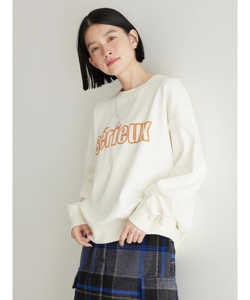 AMERICAN HOLIC（アメリカンホリック）の「発泡ロゴポンチプルオーバー（Tシャツ/カットソー・レディース・ネイビー/グレー系その他/オフホワイト・M/L）」の15枚目の写真