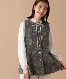 N.（N. Natural Beauty Basic） | ◆ペプラムツイードジレ(ベスト)