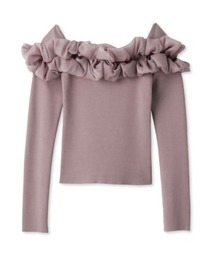 SNIDEL | デザインフリルニットTOPS(ニット/セーター)