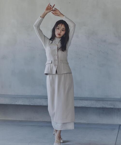 PROPORTION BODY DRESSING(プロポーションボディドレッシング)の「2WAYベスト / 1214150207(ベスト・レディース・ダークグレー/ベージュ・MEDIUM/SMALL)」の3枚目の写真