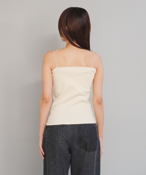 Kastane（カスタネ）の「【新色追加/カラバリ豊富/2WAY/カップ取り外し可】カップ付き丸紐ベアキャミ（キャミソール・レディース・グレー/ブラック/アイボリー/ライム/ピンク/ブルー/サックスブルー/ピンク系その他/ホワイト/ライトグレー/グリーン/オレンジ/ベージュ系その他/ブラウン系その他/ブラック系その他・FREE）」の20枚目の写真