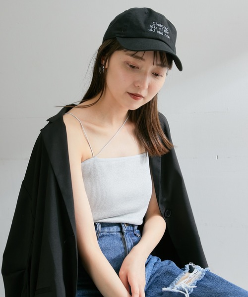 Kastane（カスタネ）の「【新色追加/カラバリ豊富/2WAY/カップ取り外し可】カップ付き丸紐ベアキャミ（キャミソール・レディース・グレー/ブラック/アイボリー/ライム/ピンク/ブルー/サックスブルー/ピンク系その他/ホワイト/ライトグレー/グリーン/オレンジ/ベージュ系その他/ブラウン系その他/ブラック系その他・FREE）」の18枚目の写真