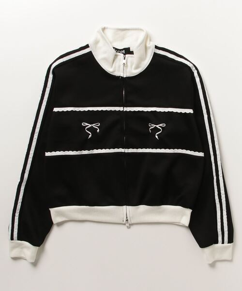 .KOM(ドットコム)の「『.KOM/ドットケーオーエム』リボンスポーツジャージ【Y】【CN】(ジャージ・レディース・ブラック・FREE/M)」の7枚目の写真