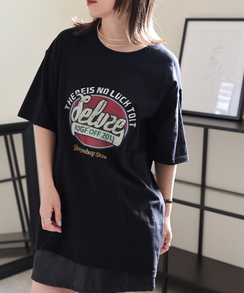 ULEULA（ウルア）の「ロゴTシャツ/オーバーTシャツ（Tシャツ/カットソー・レディース・ネイビー/ホワイト/ブラック/チャコールグレー・FREE）」の12枚目の写真