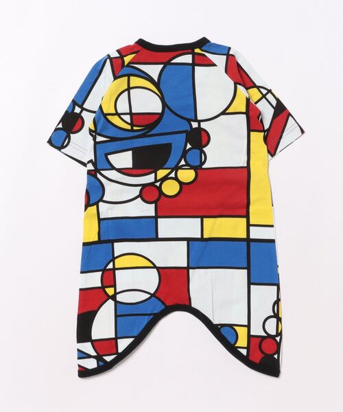 HYSTERIC MINI（ヒステリックミニ）の「[BLACK LABEL]HYS MINI COMPOSITION総柄 コンビ肌着（ロンパース・キッズ・トリコロール/マルチ・FREE）」の3枚目の写真