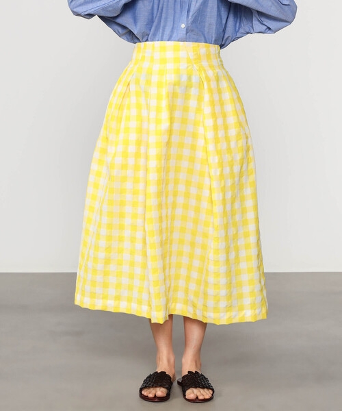 GALLEGO DESPORTES(ギャレゴデスポート)の「GALLEGO DESPORTES | イレギュラープリーツスカート WOMEN(スカート・レディース・イエロー系その他・S)」の7枚目の写真