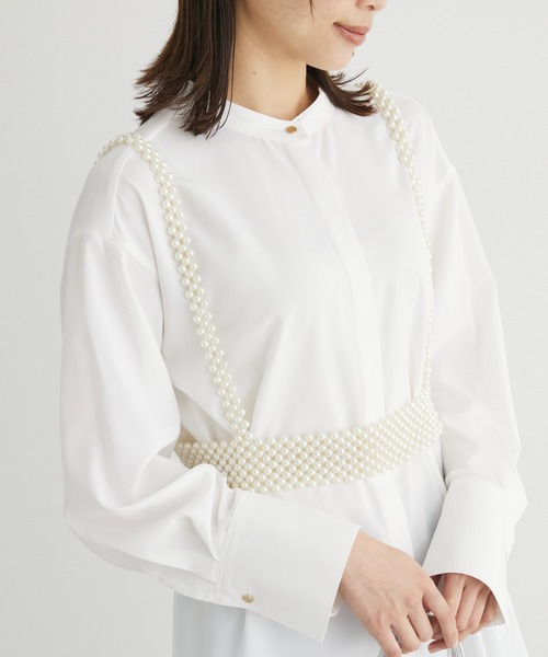 Green Parks(グリーンパークス)の「・HALF TIME パールビスチェ(その他ヘアアクセサリー・レディース・ホワイト・FREE)」の1枚目の写真