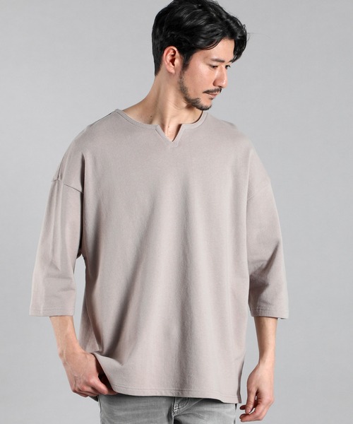 LANVIN en Bleu(ランバンオンブルー)の「麻混ミニ裏毛 7分袖 キーネックスウェット(スウェット・メンズ・ライトグレー/オフホワイト・52/50/48/46)」の12枚目の写真