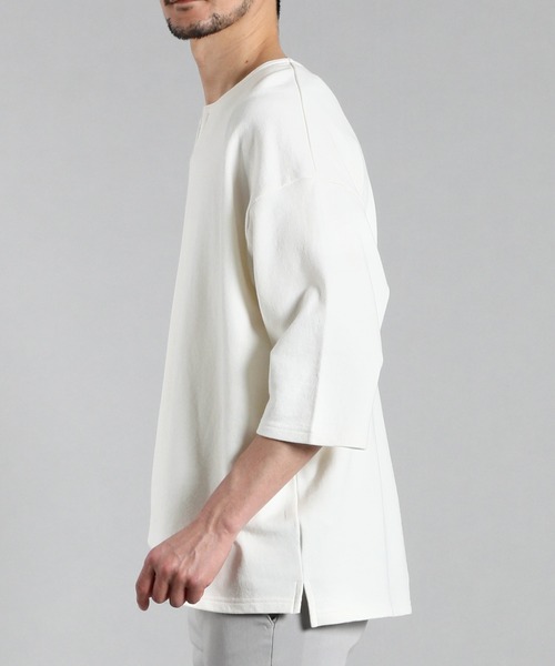 LANVIN en Bleu(ランバンオンブルー)の「麻混ミニ裏毛 7分袖 キーネックスウェット(スウェット・メンズ・ライトグレー/オフホワイト・52/50/48/46)」の14枚目の写真