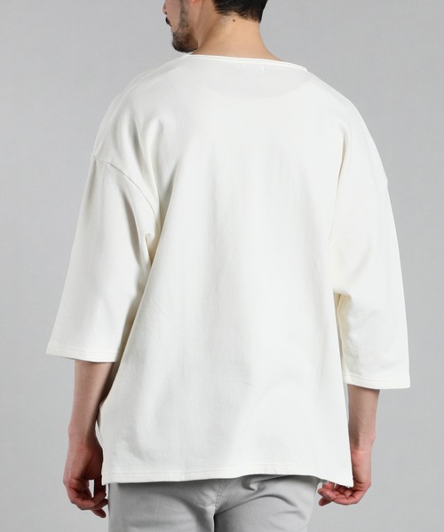 LANVIN en Bleu(ランバンオンブルー)の「麻混ミニ裏毛 7分袖 キーネックスウェット(スウェット・メンズ・ライトグレー/オフホワイト・52/50/48/46)」の15枚目の写真