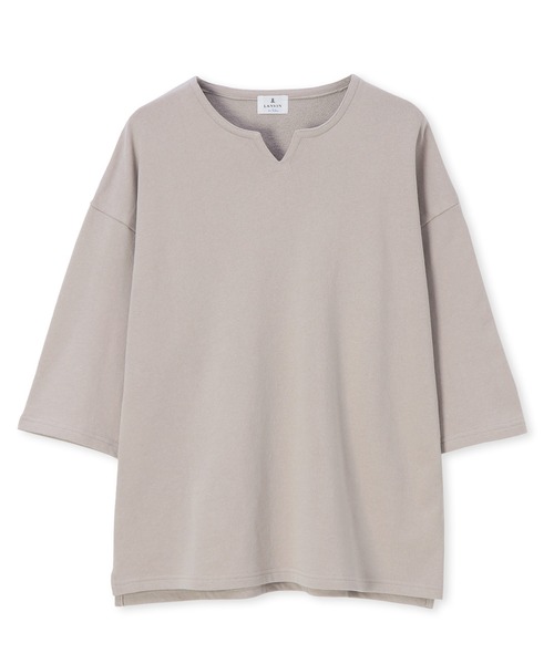 LANVIN en Bleu(ランバンオンブルー)の「麻混ミニ裏毛 7分袖 キーネックスウェット(スウェット・メンズ・ライトグレー/オフホワイト・52/50/48/46)」の5枚目の写真