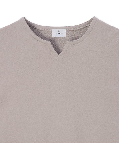 LANVIN en Bleu(ランバンオンブルー)の「麻混ミニ裏毛 7分袖 キーネックスウェット(スウェット・メンズ・ライトグレー/オフホワイト・52/50/48/46)」の8枚目の写真