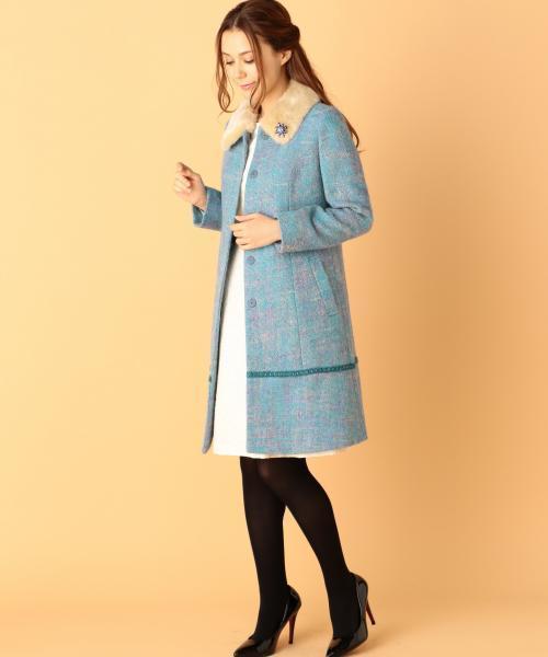 TOCCA LORI コート トッカ TOCCA LORI ツイード ロングコート ウール 
