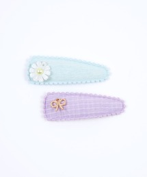 KP DECO | チャーム付きヘアピン(パッチンどめ)2個セット(ヘアピン)