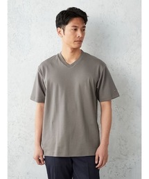 【接触冷感/抗菌防臭/紫外線軽減】TRANS CONTINENTS シルケットスムーススロープ VネックTシャツ