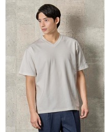Perfect Suit FActory | 【接触冷感/抗菌防臭/紫外線軽減】TRANS CONTINENTS シルケットスムーススロープ　VネックTシャツ(Tシャツ/カットソー)