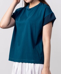 HusHusH ハッシュアッシュ シルケット 袖キリカエTシャツ