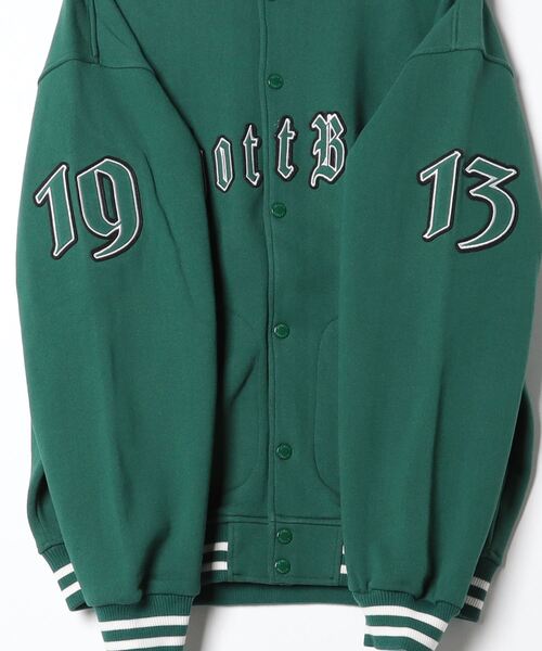 schott（ショット）の「Schott/ショット/STADIUM SWEAT JACKET/スタジャン（スタジャン・メンズ・ダークグリーン系・XL）」の3枚目の写真