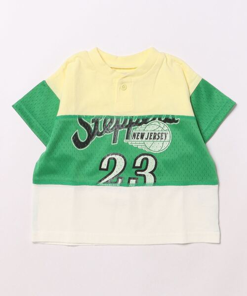 Ocean&Ground（オーシャン&グラウンド）の「ゲームシャツリメイクTシャツ（80～140cm）（Tシャツ/カットソー・キッズ・レッド/キナリ/グリーン/ブルー・100/140/130/120/110/95/90/80）」の3枚目の写真