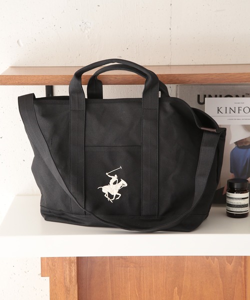 BEVERLY HILLS POLO CLUB(ビバリーヒルズポロクラブ)の「【BEVERLY HILLS POLO CLUB】A4収納可能 2WAYトートバッグ ショルダーバッグ BHC008(トートバッグ・レディース・ブラック/アイボリー/オリーブ/グレー/ネイビー/ベージュ/ブラック系その他2・FREE)」の16枚目の写真