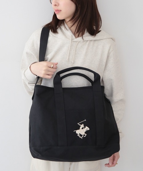BEVERLY HILLS POLO CLUB(ビバリーヒルズポロクラブ)の「【BEVERLY HILLS POLO CLUB】A4収納可能 2WAYトートバッグ ショルダーバッグ BHC008(トートバッグ・レディース・ブラック/アイボリー/オリーブ/グレー/ネイビー/ベージュ/ブラック系その他2・FREE)」の11枚目の写真