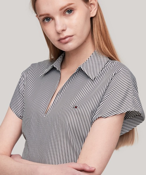 TOMMY HILFIGER(トミーヒルフィガー)の「イサカプリーツシャツワンピース(ワンピース・レディース・マルチ・34inch/32inch/36inch)」の3枚目の写真