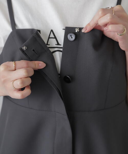 FREE'S MART（フリーズマート）の「◆[セットアップ対応]ペプラムキャミソールビスチェ（シャツ/ブラウス・レディース・ブラック/ベージュ・FREE）」の12枚目の写真