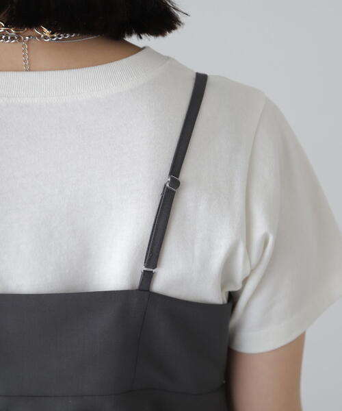 FREE'S MART（フリーズマート）の「◆[セットアップ対応]ペプラムキャミソールビスチェ（シャツ/ブラウス・レディース・ブラック/ベージュ・FREE）」の13枚目の写真