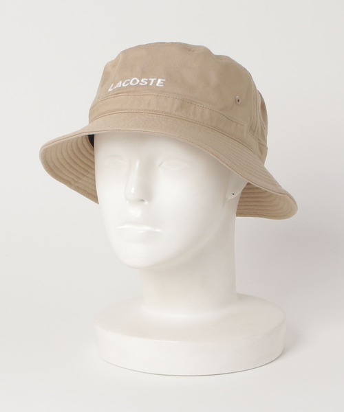 エッセンシャルバケットハット　LACOSTE　ラコステ ラコステ LACOSTE エッセンシャルバケットハット （ベージュ