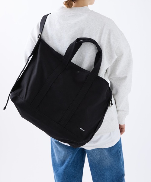 meltum（メルタム）の「2WAY CANVAS TOTE（トートバッグ・メンズ・ブラック/ナチュラル・FREE）」の13枚目の写真